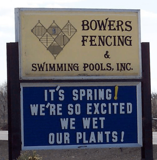 Bowers Fence Sign Klamath Falls OR